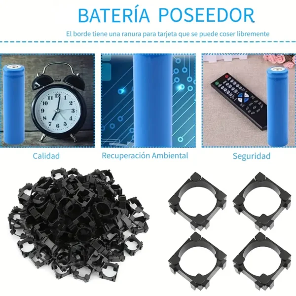 Soportes de Batería Li-ion 18650