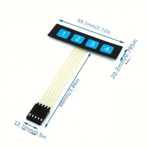 Teclado Matricial Membrana 1x4 Keypad 8 Pines Esp32 Arduino