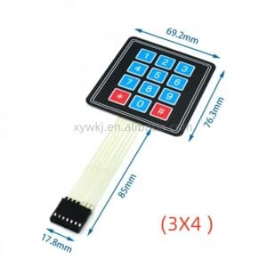 Teclado Matricial Membrana 3x4 Keypad 8 Pines Esp32 Arduino