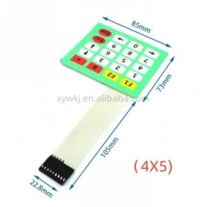Teclado Matricial Membrana Jade verde 4×5 Keypad 8 Pines Esp32 Arduino