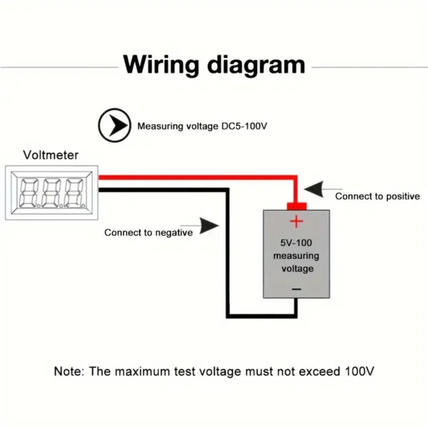 Voltímetro Digital LED - 3.8V,